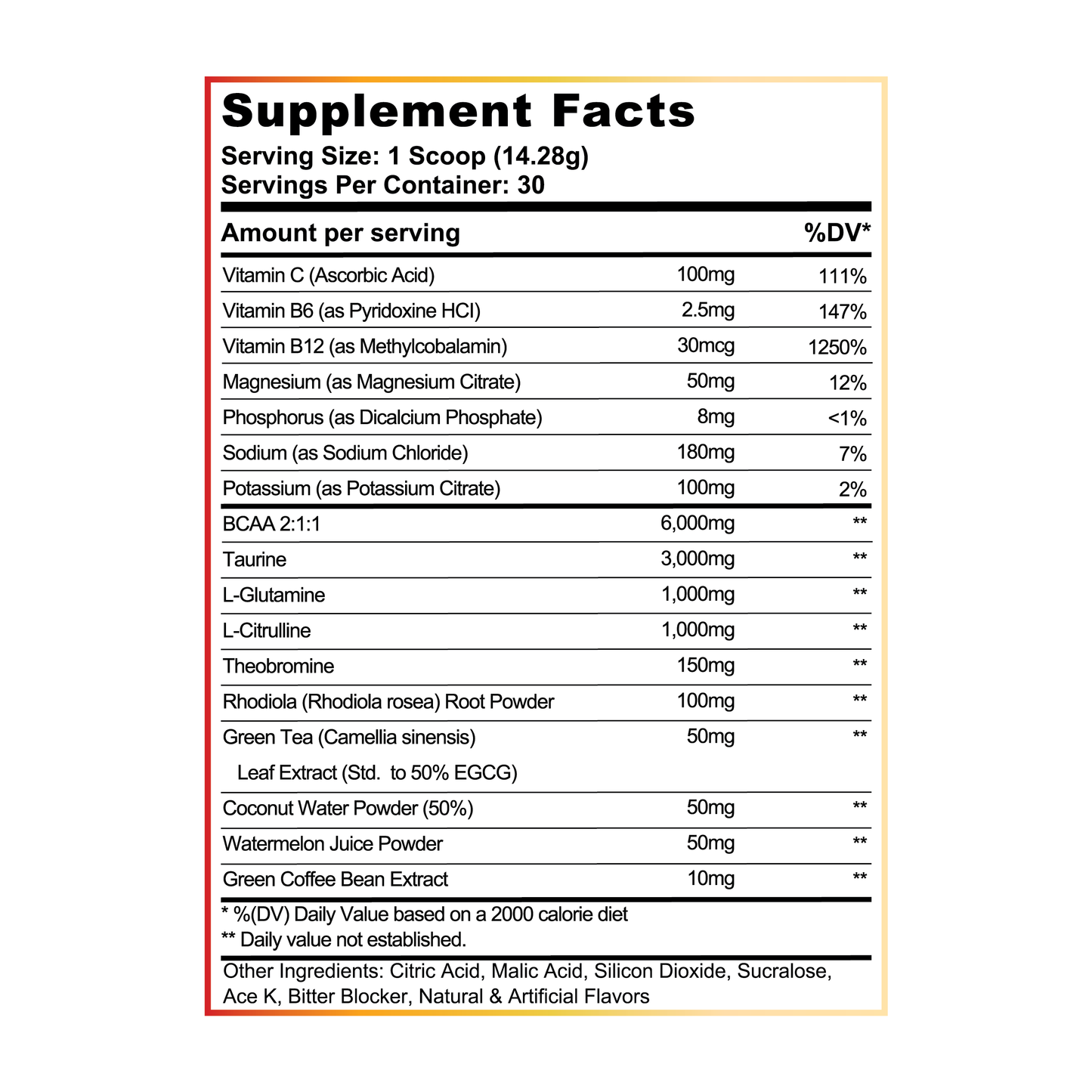 "REHAB" - Peaches & Cream BCAA