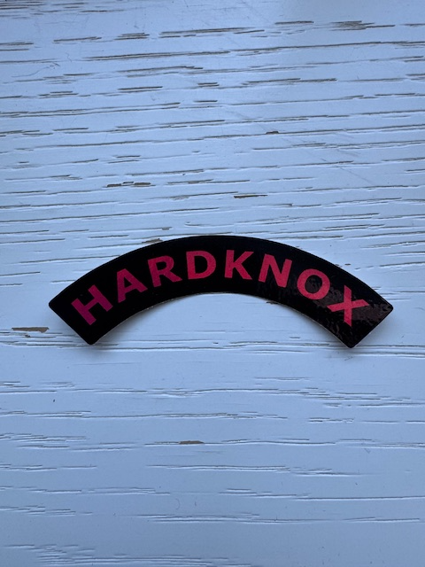 Black/Red Holographic HARDKNOX rocker sticker
