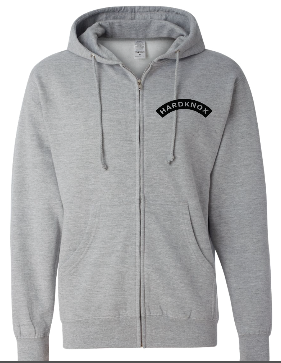 HARDKNOX CUSTOM LOGO LIGHT WEIGHT ZIP-UP HOODIE