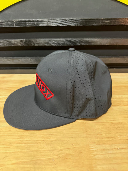 Custom Red Hardknox Rocker fitted hat.